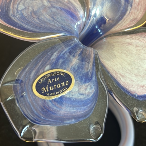 Murano Glass Flower Made in Italy - Picture 4 of 4